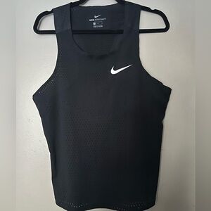 Nike Black Aeroswift Laser Cut Tank Top